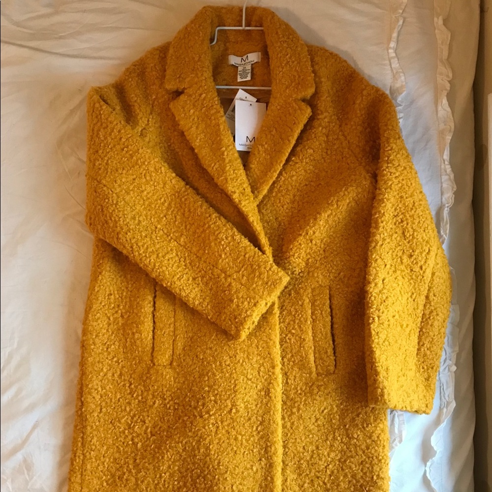 NWT Magaschoni Mustard Trench Coat